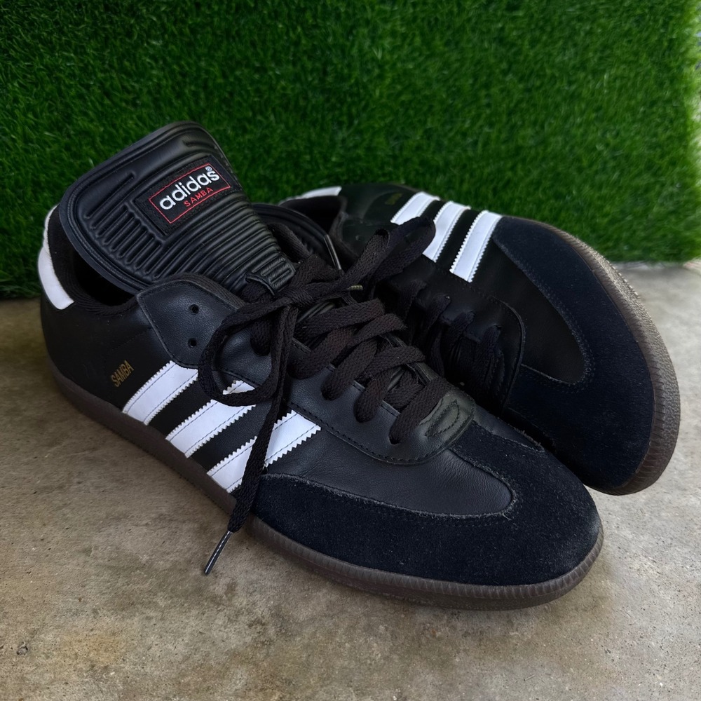 Vintage Y2K Adidas Samba Classic Gum Shoes BigTounge Black White Size 12